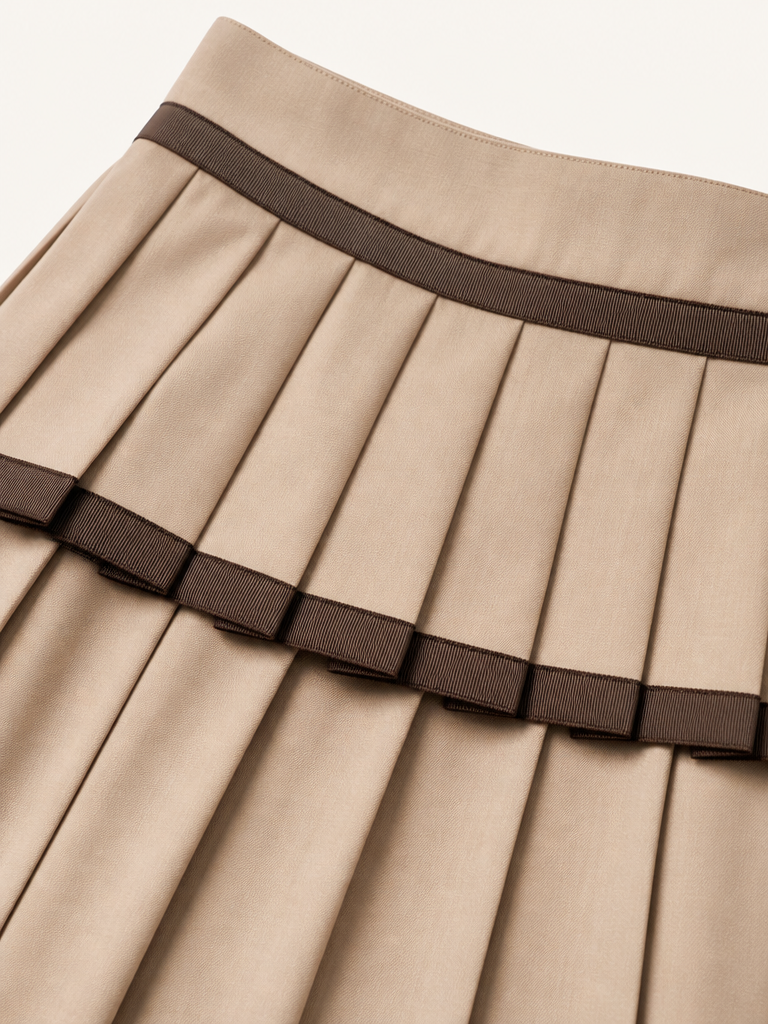 Pleated Midi Skirt detail