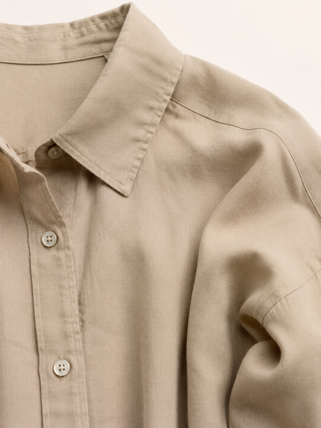 Oversized Linen Button-Down detail