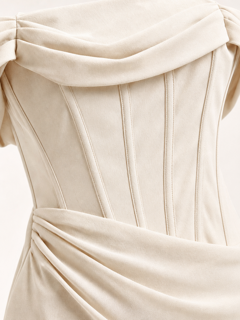 Off-Shoulder Corset Mini Dress detail
