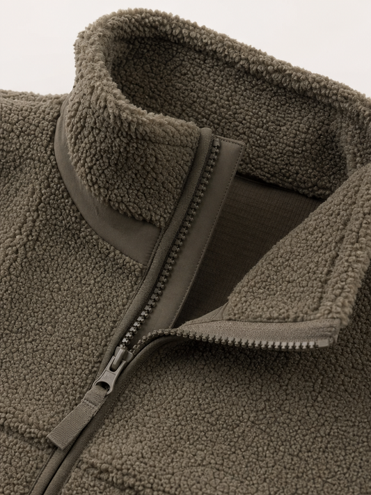 Oversized Fleece Zip-Up detail