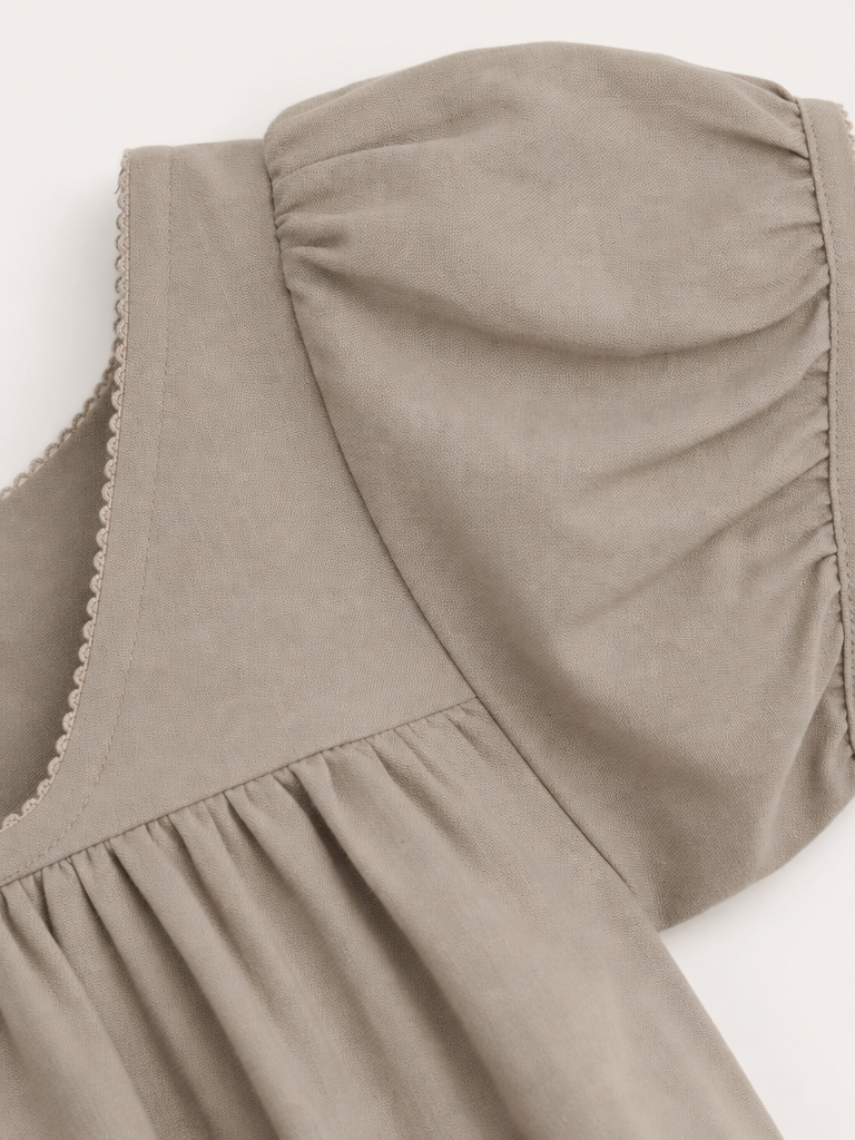 Puff-Sleeve Smock Top detail