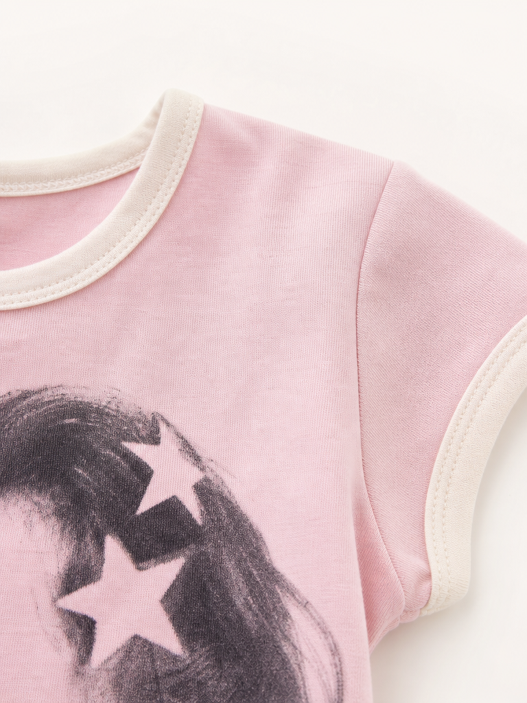 Cropped Graphic Baby Tee detail