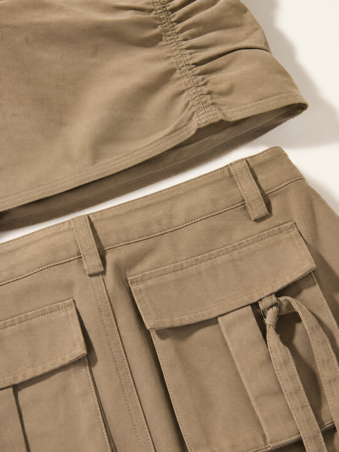 Tube Top & Cargo Skirt Set detail