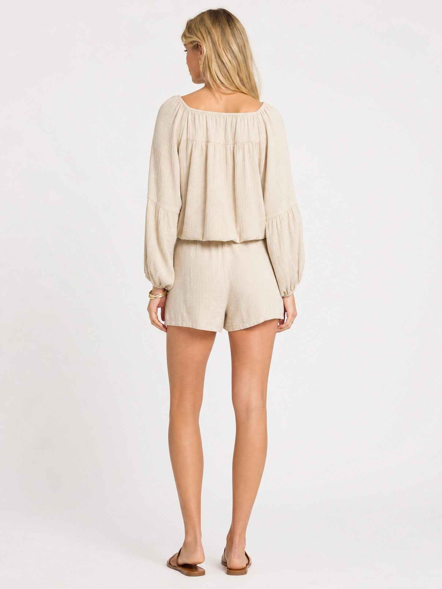 Blazer & Mini Shorts Set back view