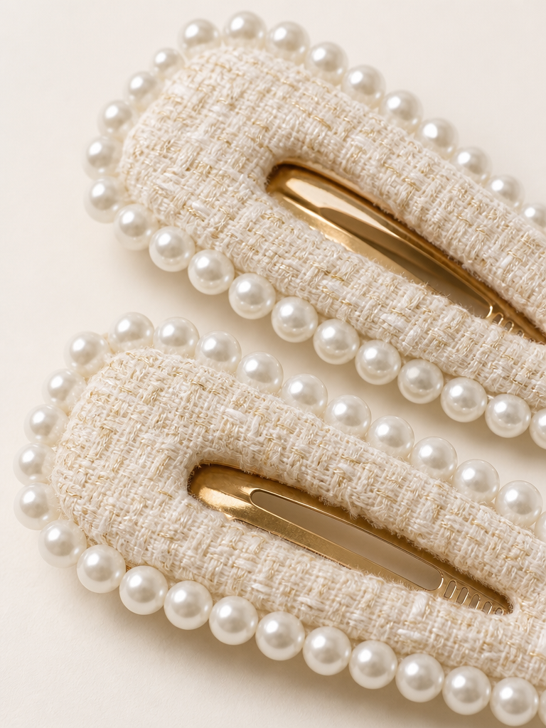 Pearl Hair Clip Set detail