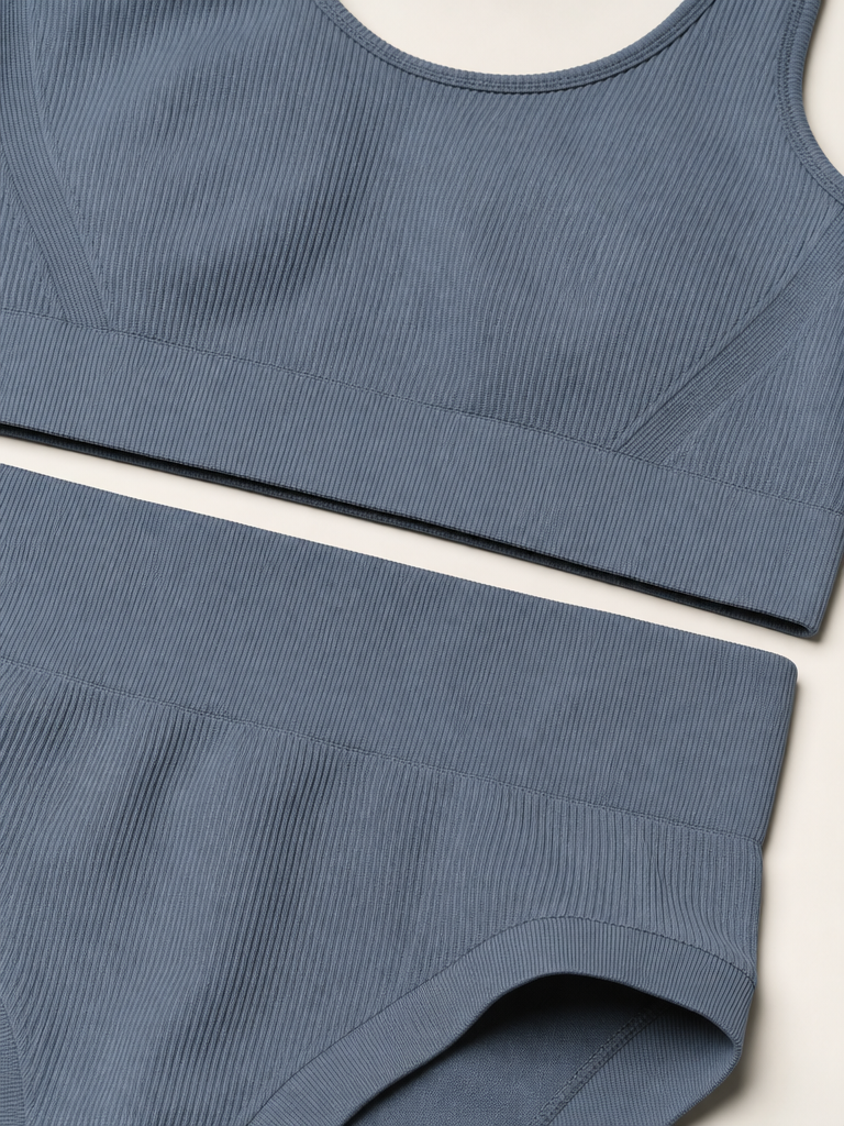 Ribbed Seamless Top & Shorts Set detail