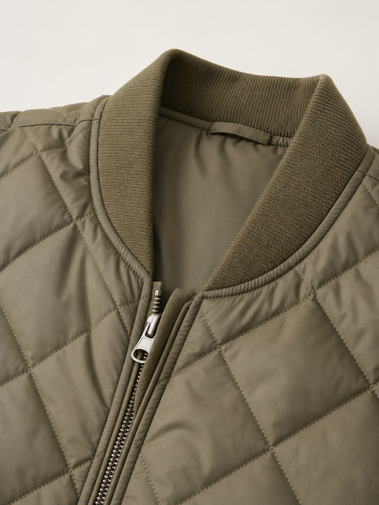Quilted Bomber Jacket detail
