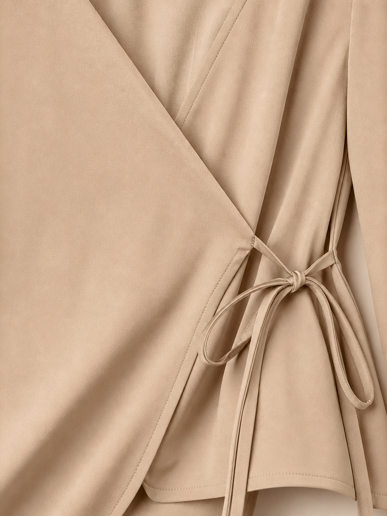 Tailored Wrap Blouse detail