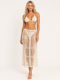 Crochet Beach Skirt on the LUNETTE model