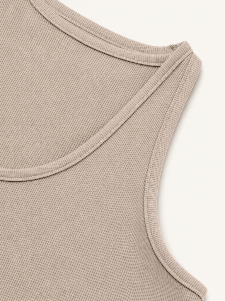 Cropped Ribbed Tank detail