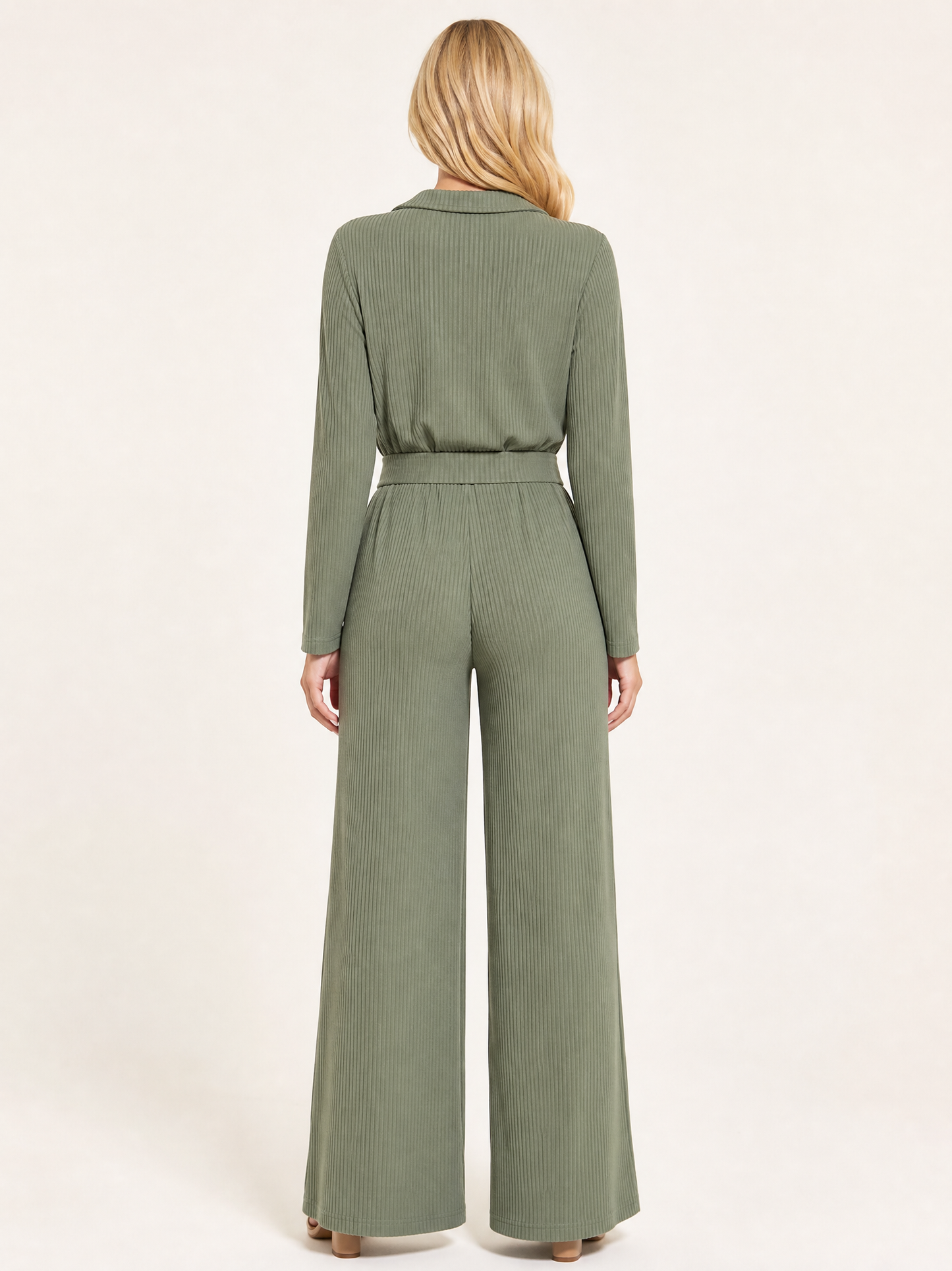 Linen Drawstring Pants back view