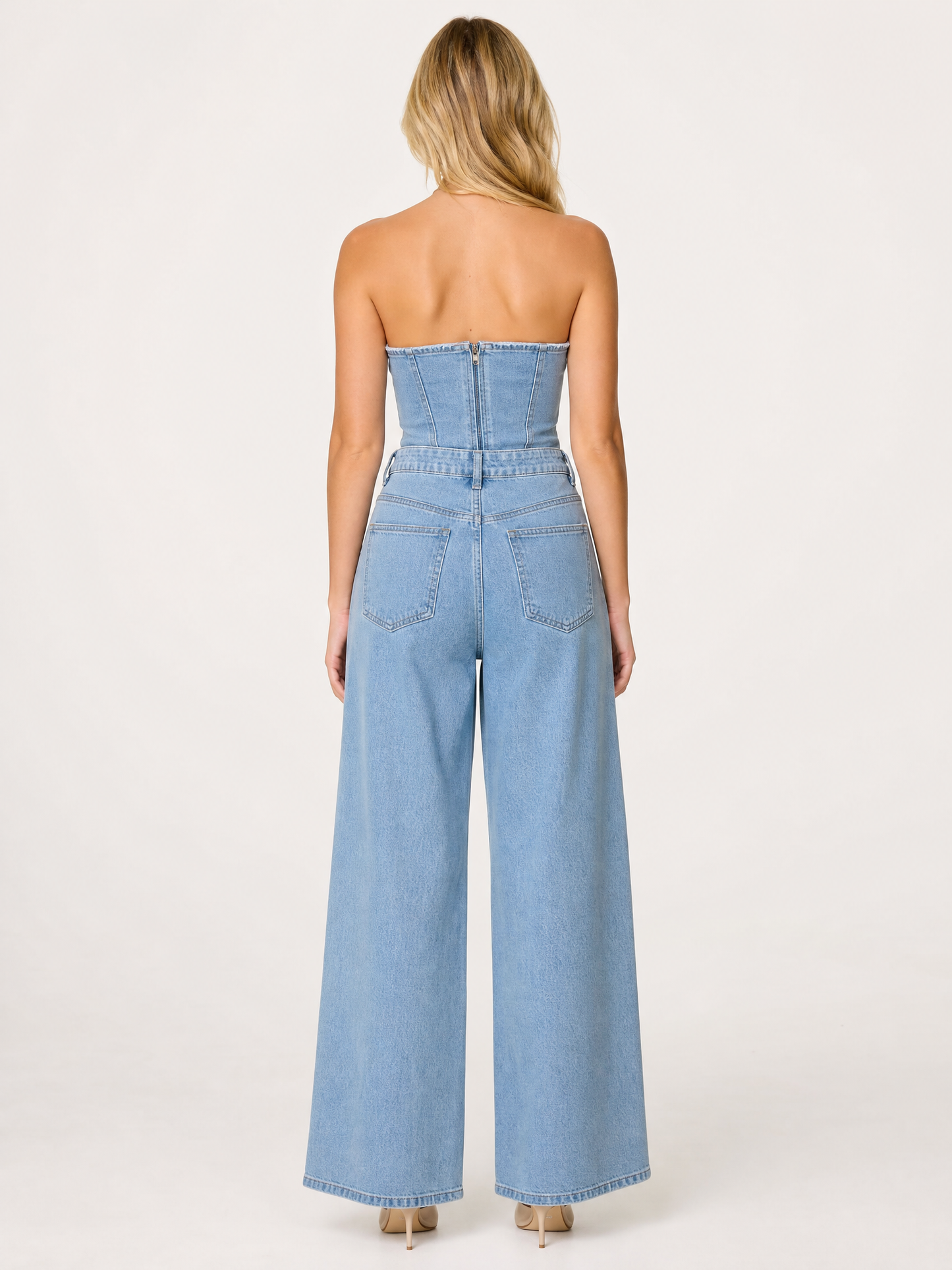 Cropped Fitted Turtleneck back view