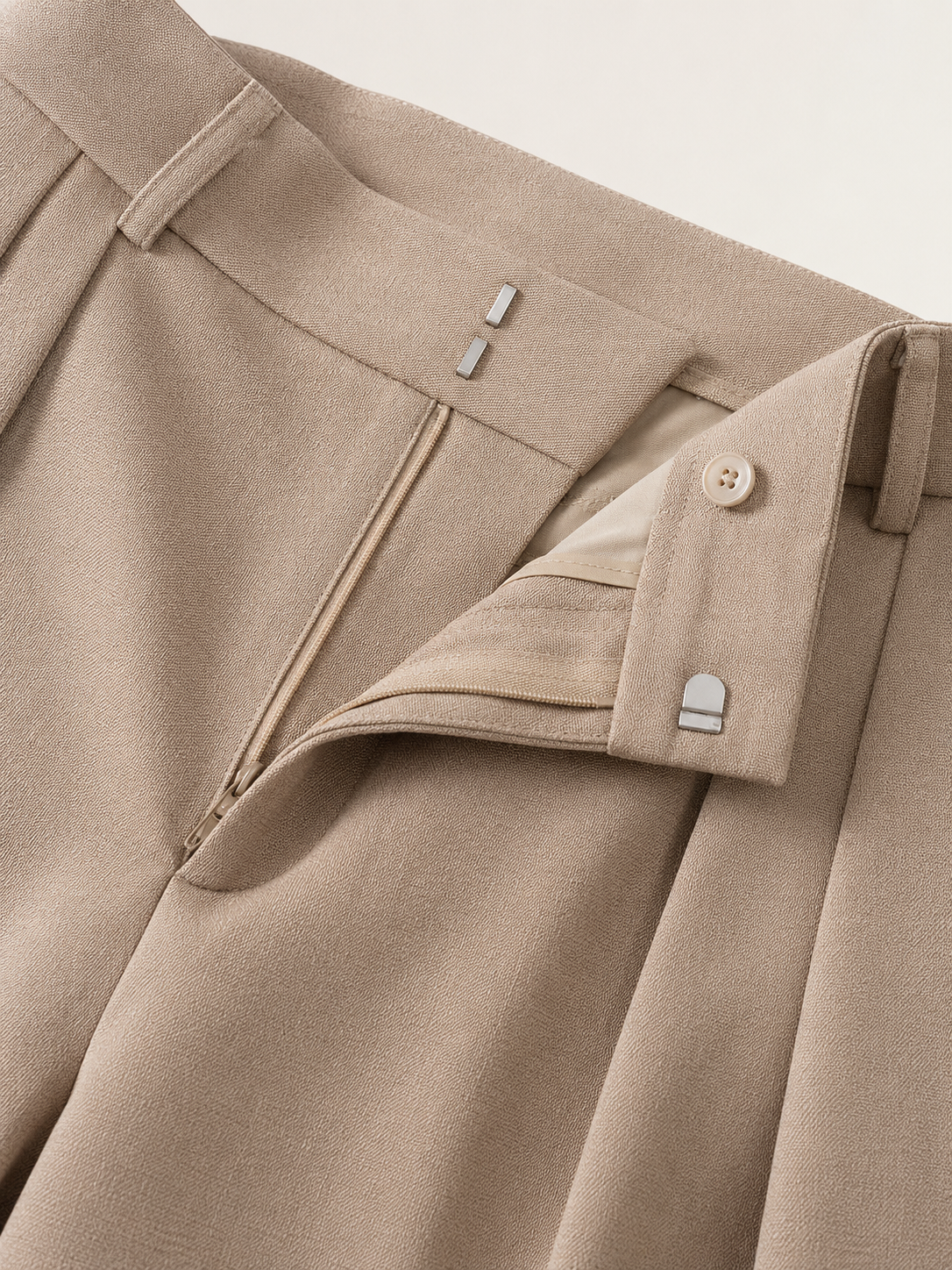 Tailored Wide-Leg Dress Pants detail