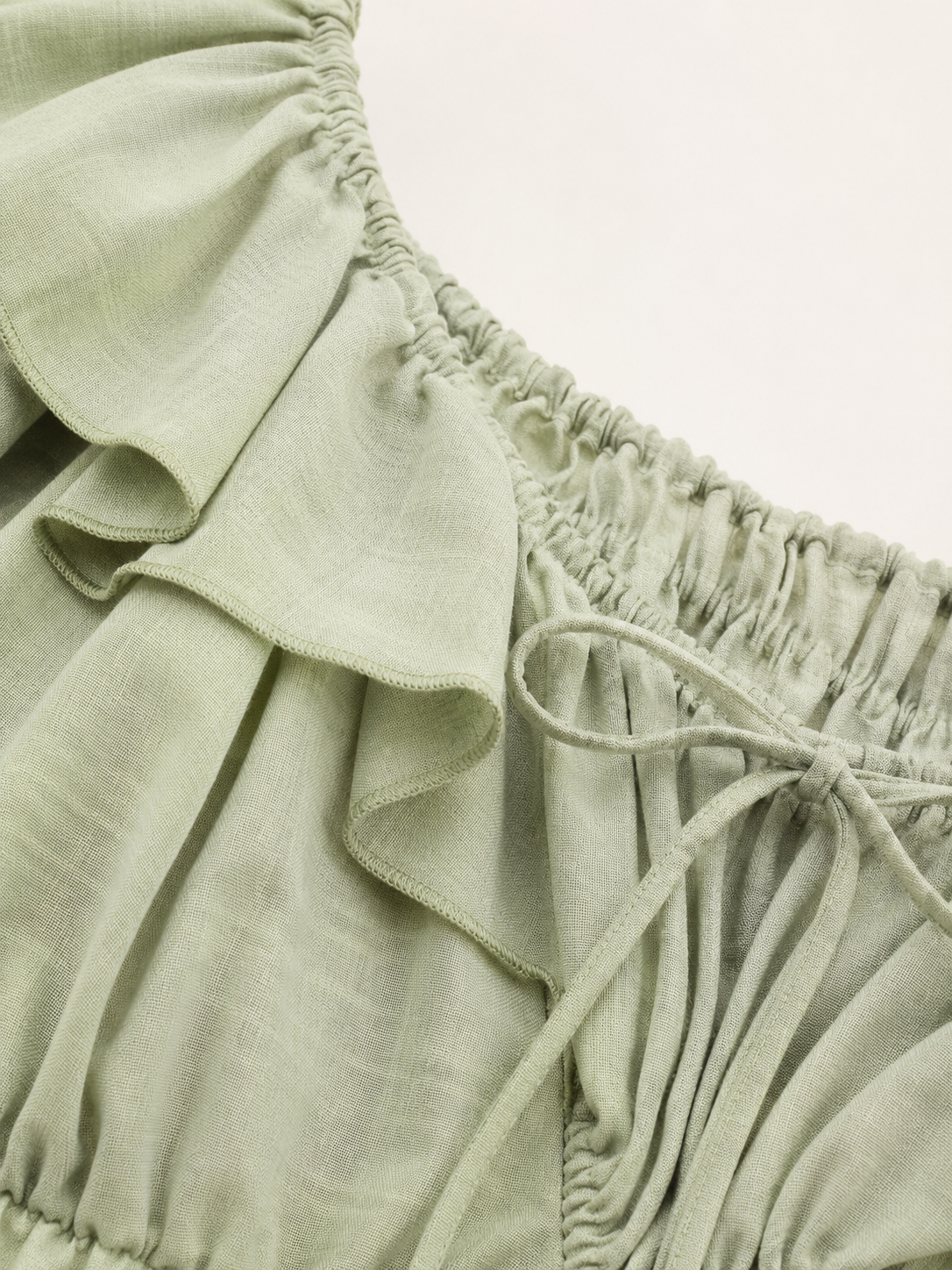 Ruffle Off-Shoulder Peasant Top detail
