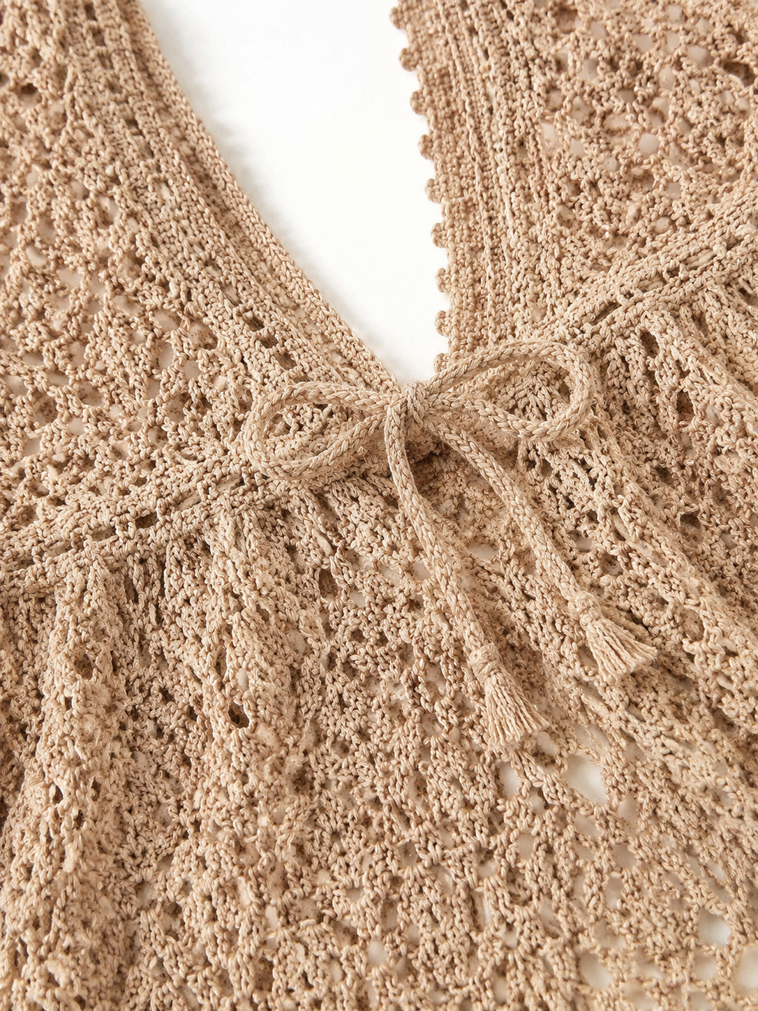 Crochet Beach Cover-Up Maxi detail