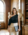 Asymmetric One-Shoulder Top on LUNETTE brand model